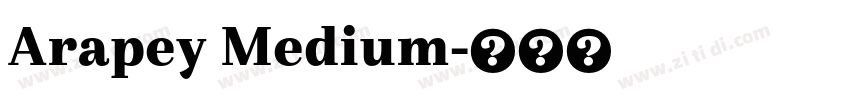 Arapey Medium字体转换